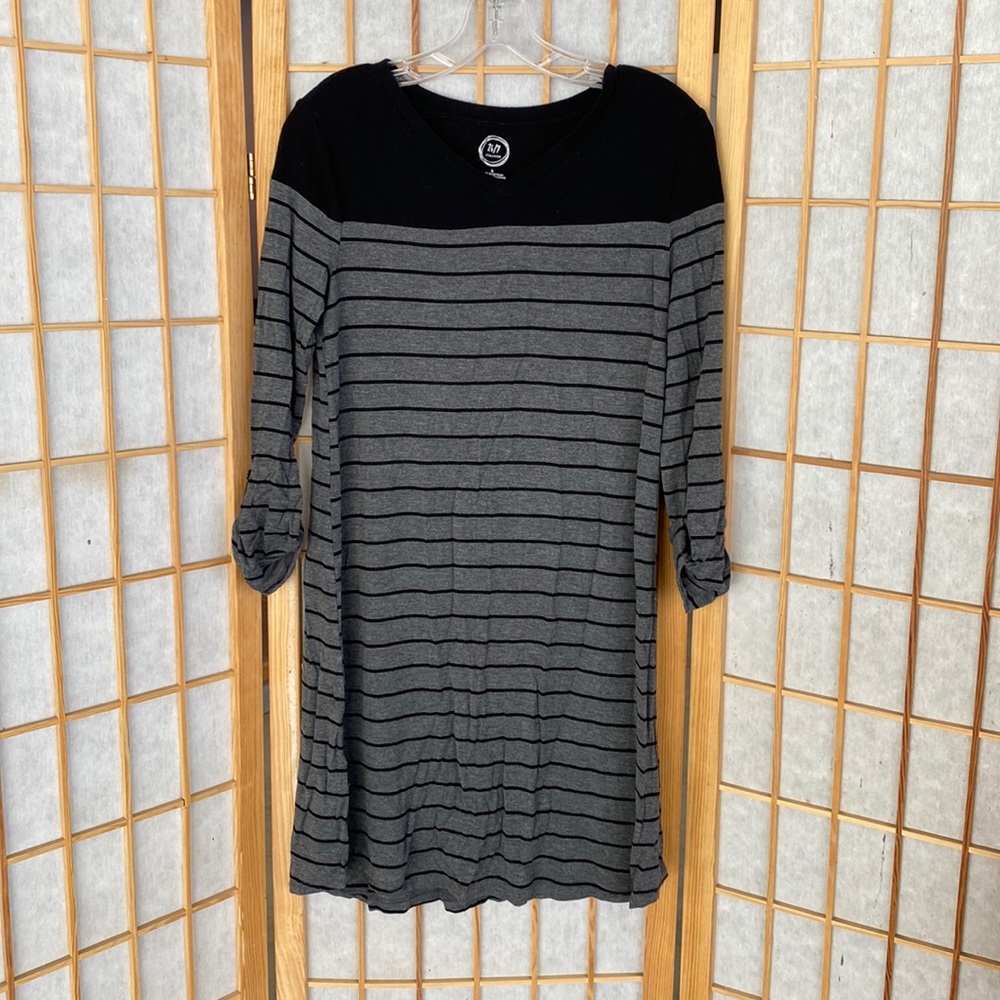 Grey Striped Dress